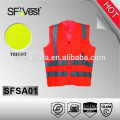 EN ISO20471 Ropa de seguridad reflectante Chaleco de seguridad con bolsillo